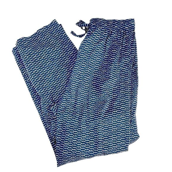 Michael Kors Logo Sleep Pants Blue Gray White Size Medium